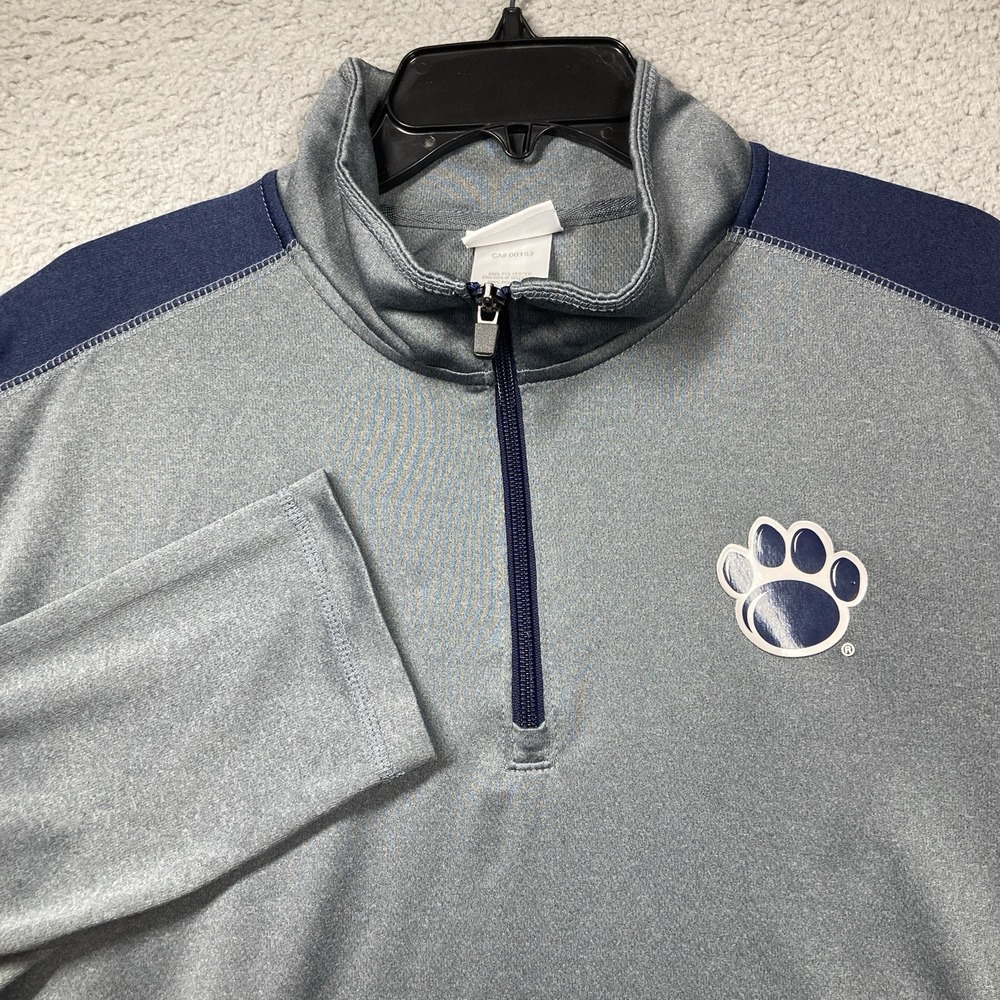 Penn State 1/4 Zip Top Adult XL Gray Long Sleeve Lightweight Champion FLAW